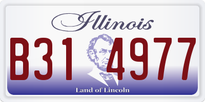 IL license plate B314977