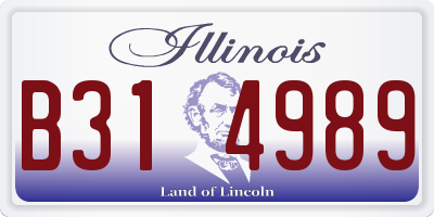 IL license plate B314989