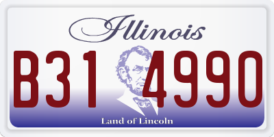 IL license plate B314990