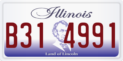 IL license plate B314991