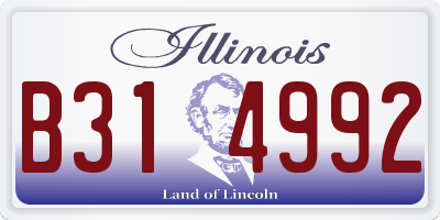 IL license plate B314992