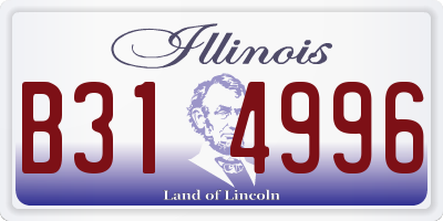 IL license plate B314996