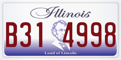 IL license plate B314998