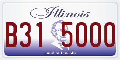 IL license plate B315000