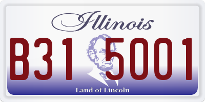 IL license plate B315001