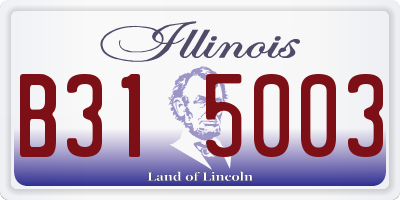 IL license plate B315003
