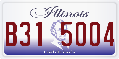 IL license plate B315004