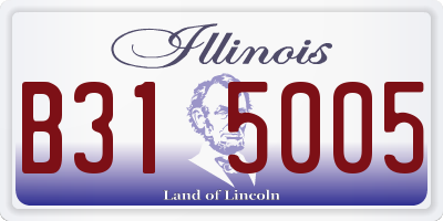 IL license plate B315005
