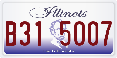IL license plate B315007
