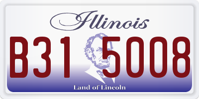 IL license plate B315008