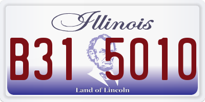 IL license plate B315010