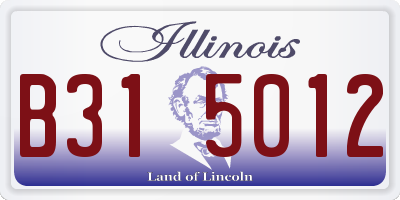 IL license plate B315012