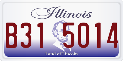 IL license plate B315014