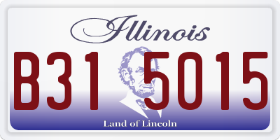 IL license plate B315015