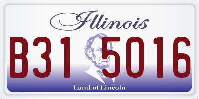 IL license plate B315016