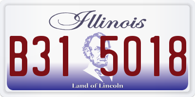 IL license plate B315018