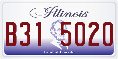 IL license plate B315020