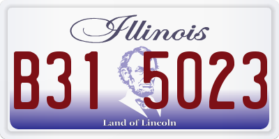 IL license plate B315023