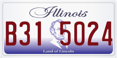 IL license plate B315024