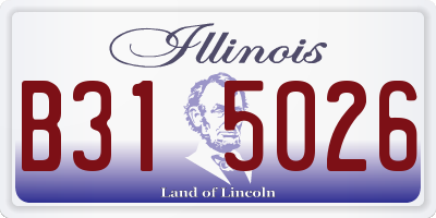IL license plate B315026