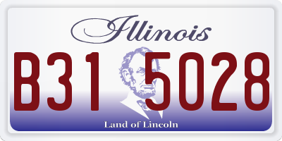 IL license plate B315028