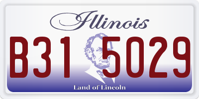 IL license plate B315029