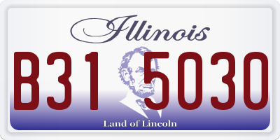 IL license plate B315030