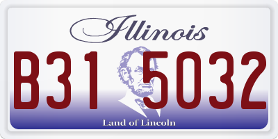 IL license plate B315032