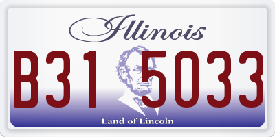 IL license plate B315033