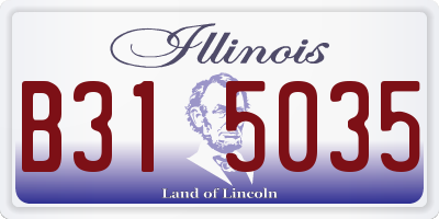 IL license plate B315035