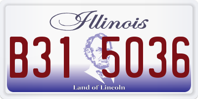 IL license plate B315036