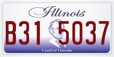 IL license plate B315037