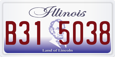 IL license plate B315038