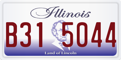 IL license plate B315044