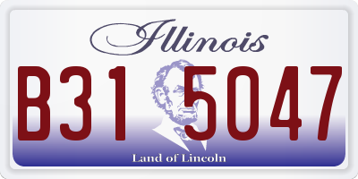 IL license plate B315047