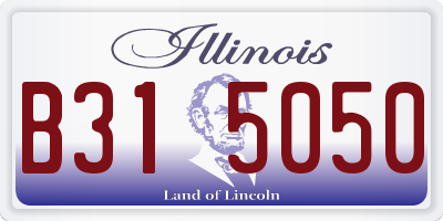 IL license plate B315050
