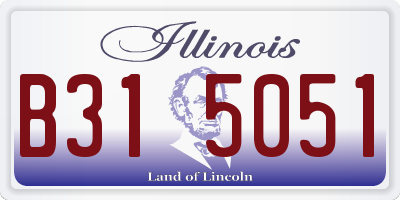 IL license plate B315051