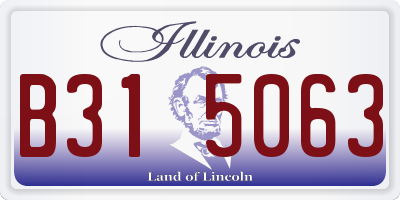 IL license plate B315063
