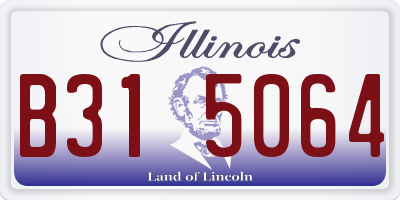 IL license plate B315064