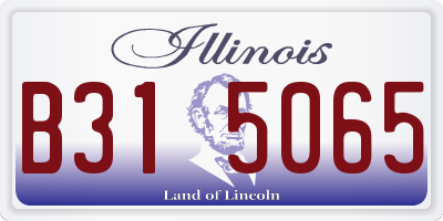 IL license plate B315065