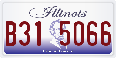 IL license plate B315066