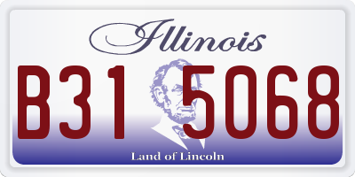 IL license plate B315068