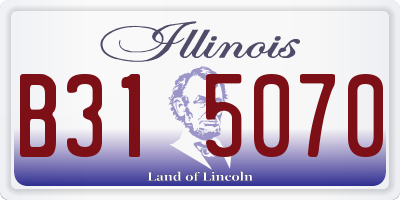 IL license plate B315070