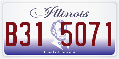 IL license plate B315071