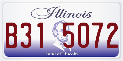 IL license plate B315072