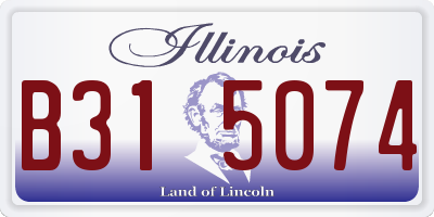 IL license plate B315074