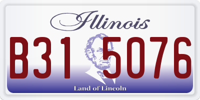 IL license plate B315076