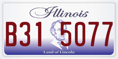 IL license plate B315077