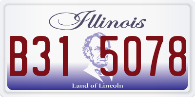 IL license plate B315078