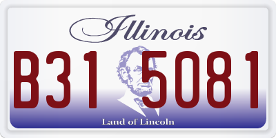IL license plate B315081